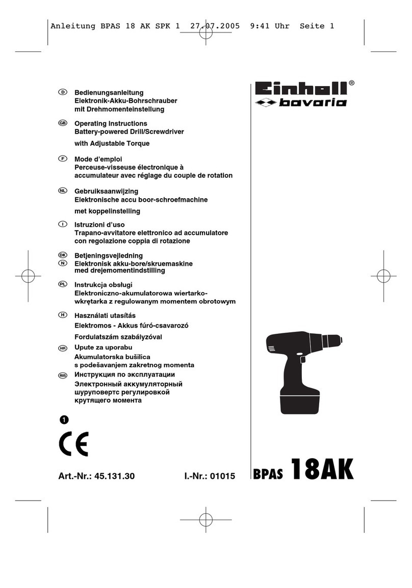 EINHELL BPAS 18AK operating instructions