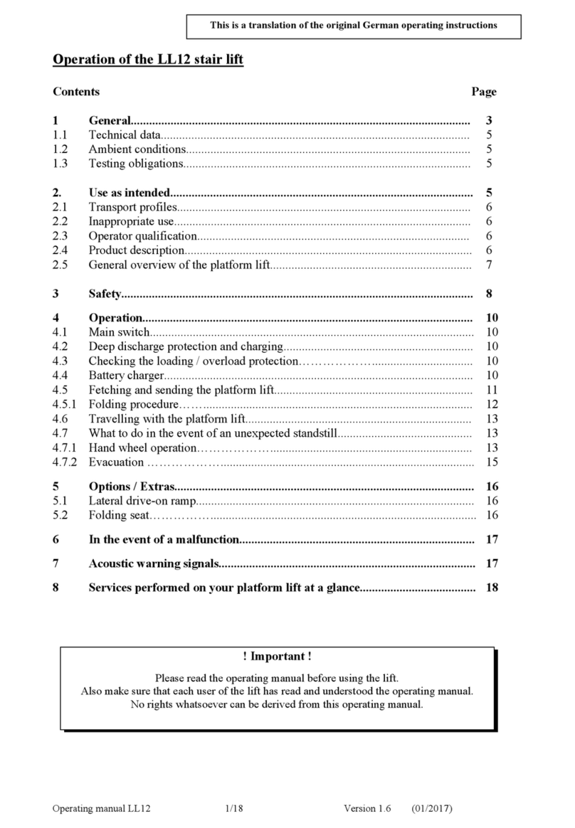 Lippe Lift LL12 Operation manual