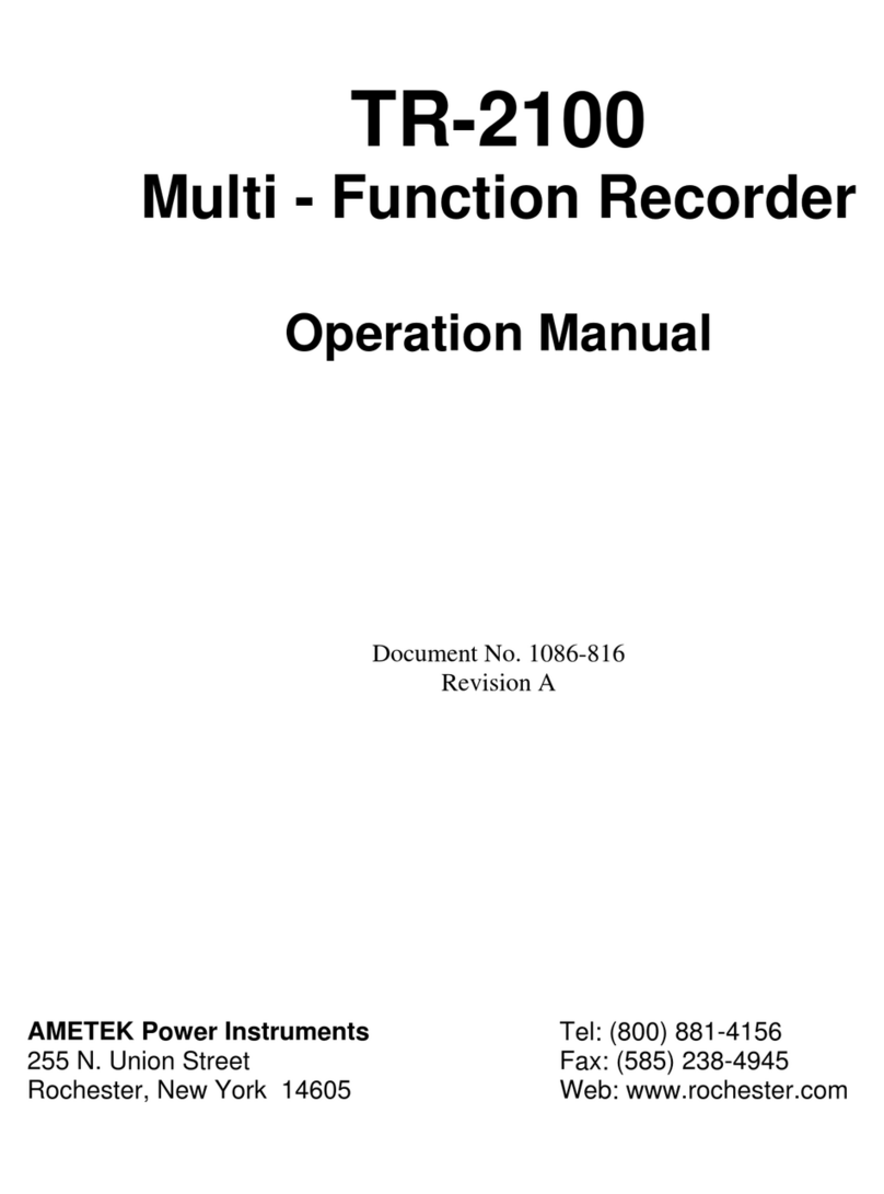 Ametek TR-2100 Operation manual