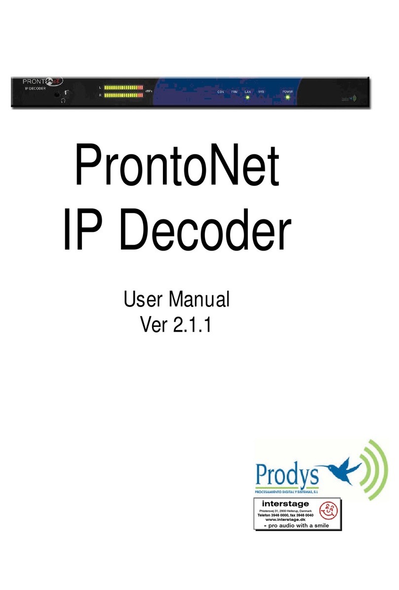 Prodys ProntoNet user manual