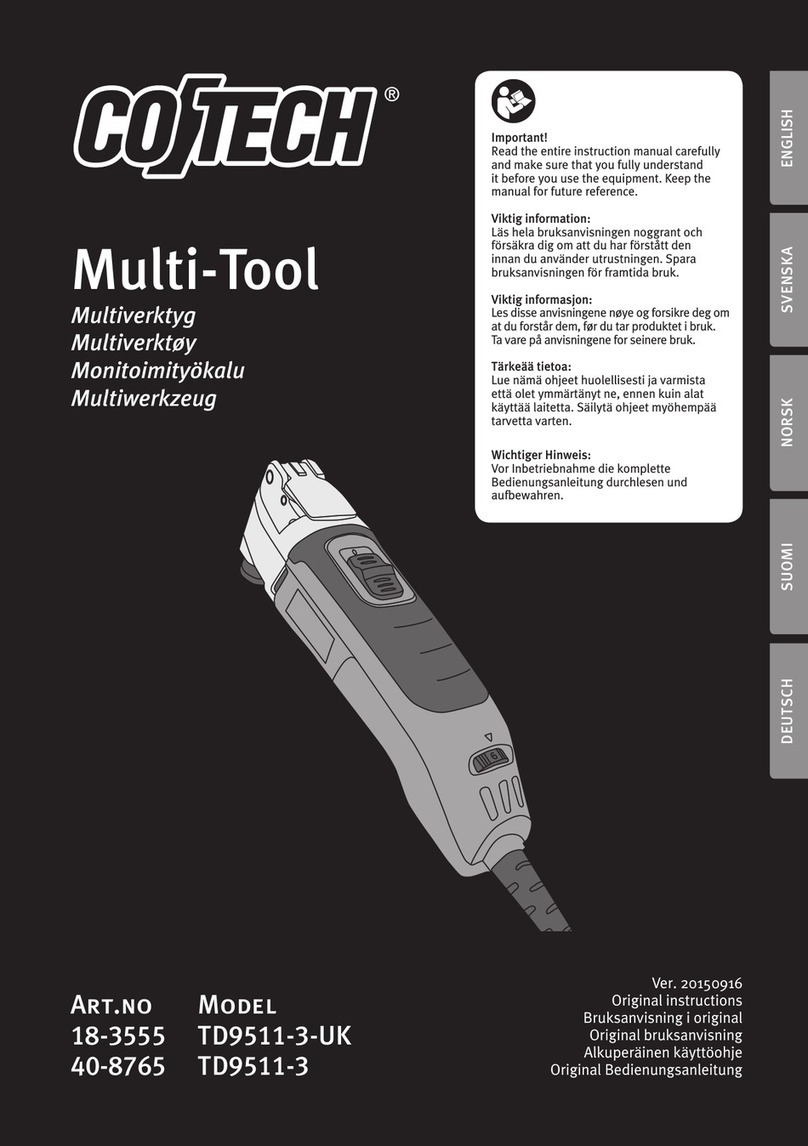 CO/Tech TD9511-3-UK Original instructions