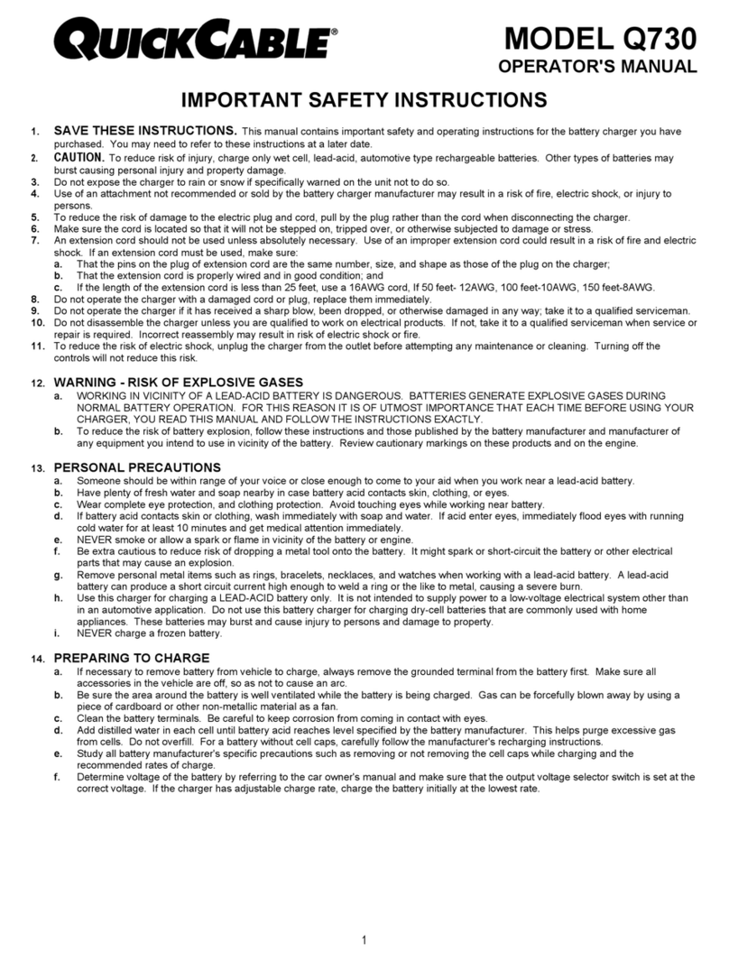 QuickCable Q730 Operator's manual