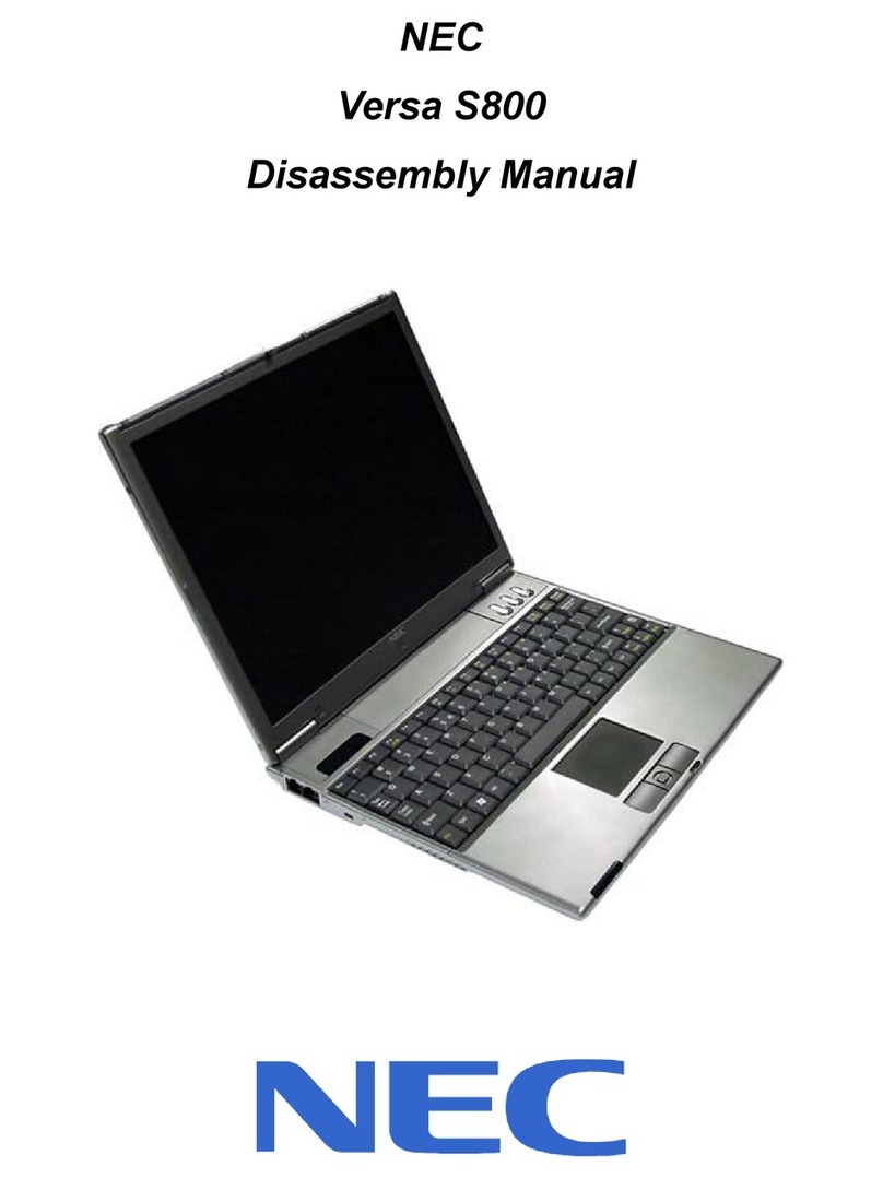 NEC Versa S800 Disassembly manual