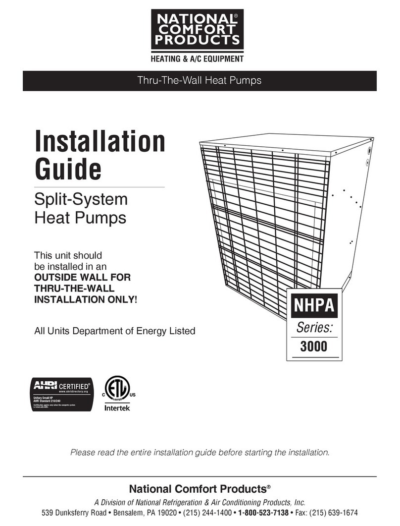 National Comfort Products NHPA 3000 Series installation guide