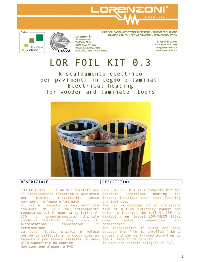 Lorenzoni Lor Foil Kit 0.3 User manual