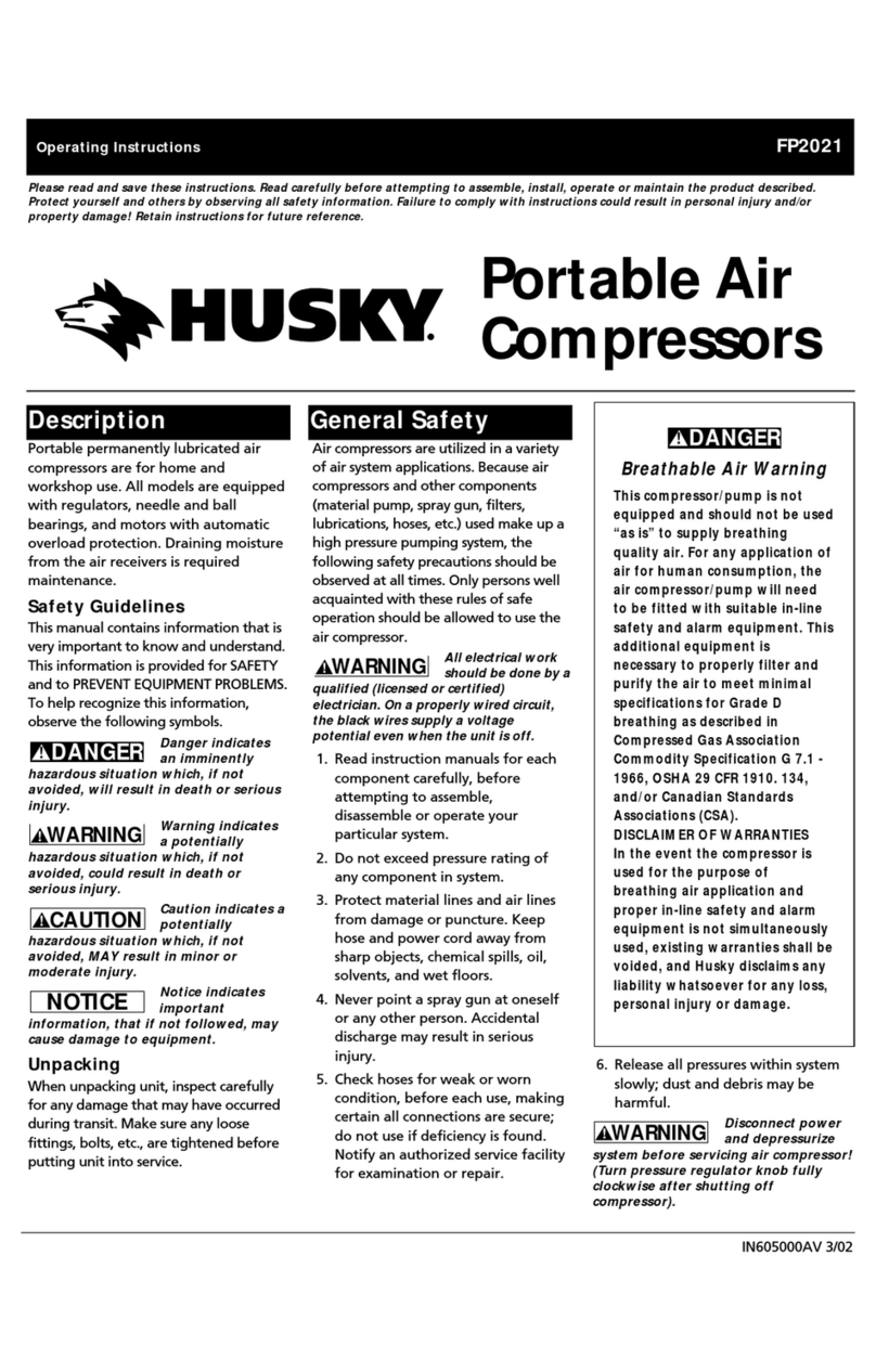 Husky FP2021 operating instructions