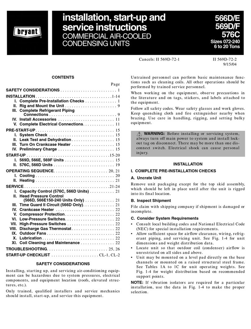 Bryant 566D Dimensions and installation guide