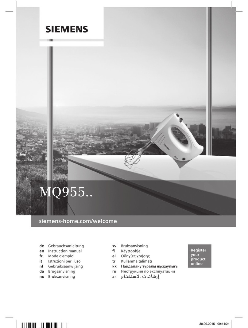 Siemens MQ955 series instruction manual