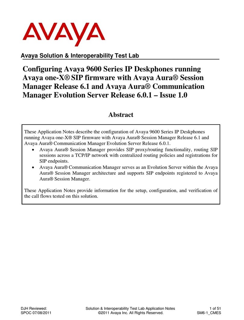 Avaya one-X 9600 Series Configuring