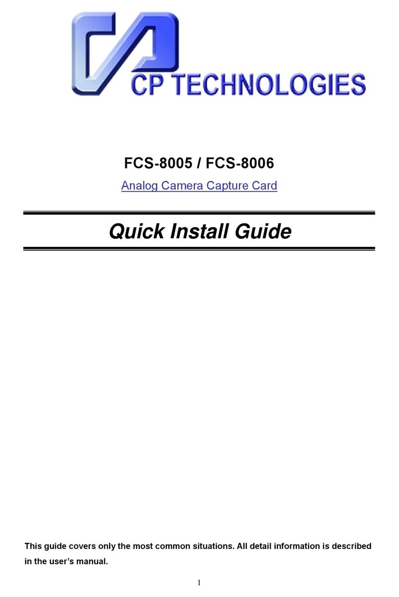 CP TECHNOLOGIES FCS-8005 Quick install guide