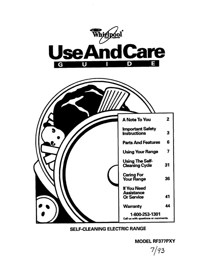 Whirlpool RF377PXY Use and care guide