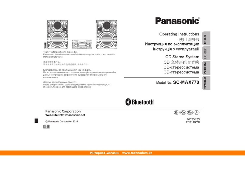Panasonic SC-MAX770 operating instructions