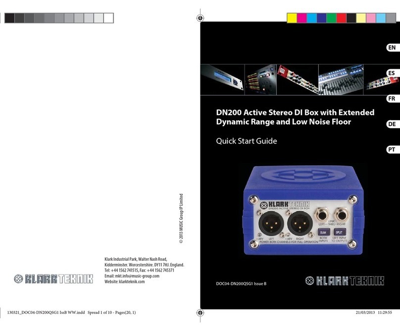 Klark Teknik DN200 quick start guide