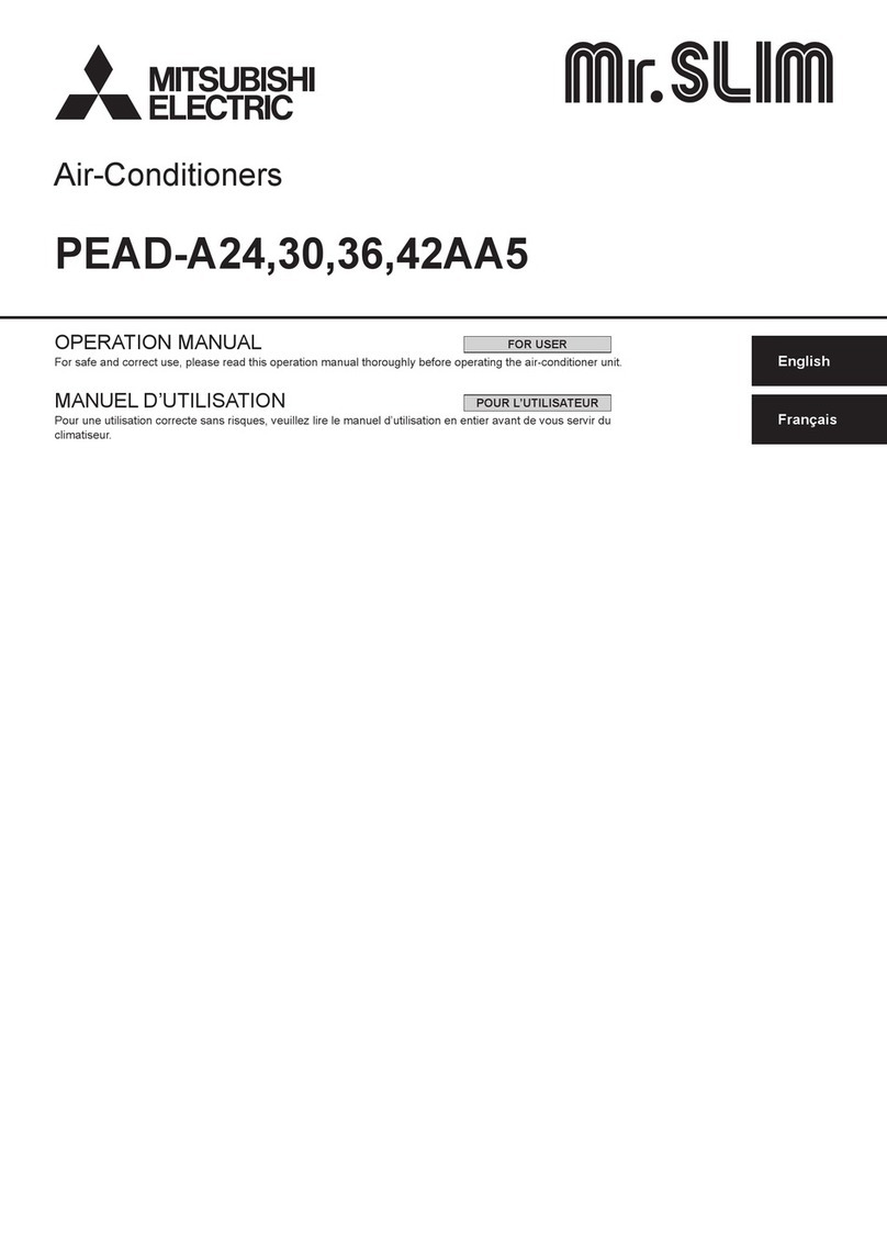 Mitsubishi Electric Mr.Slim PEAD-30 User manual Mitsubishi Electric Mr.Slim PEAD-30 User manual