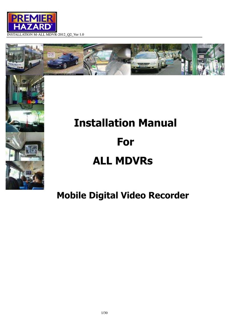 Premier Hazard MDVR Series installation manual