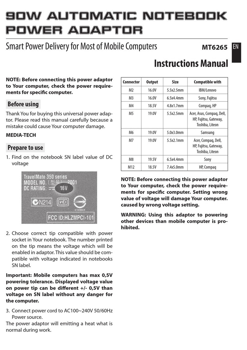 MediaTech MT6265 instruction manual