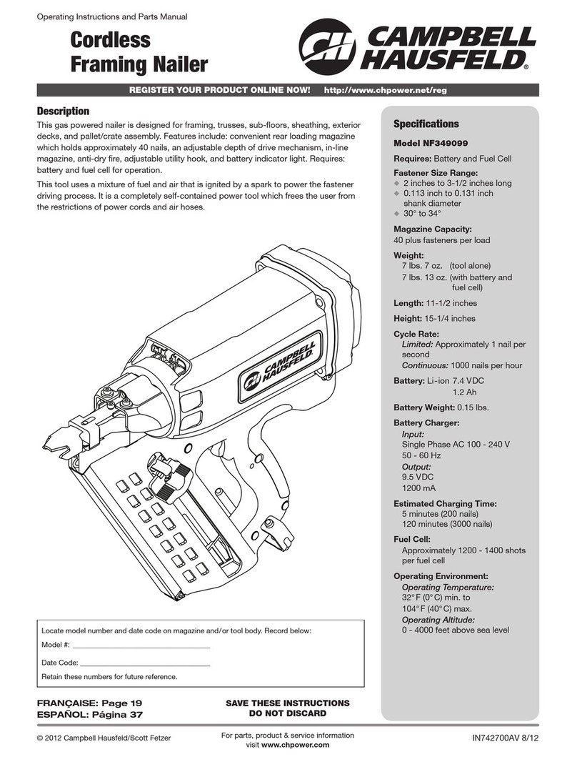 Campbell Hausfeld NF349099 operating manual