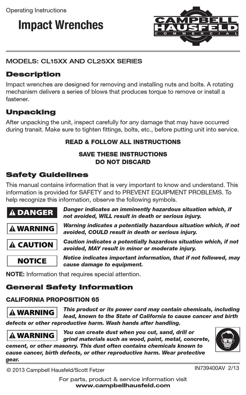 Campbell Hausfeld CL15 SERIES operating instructions