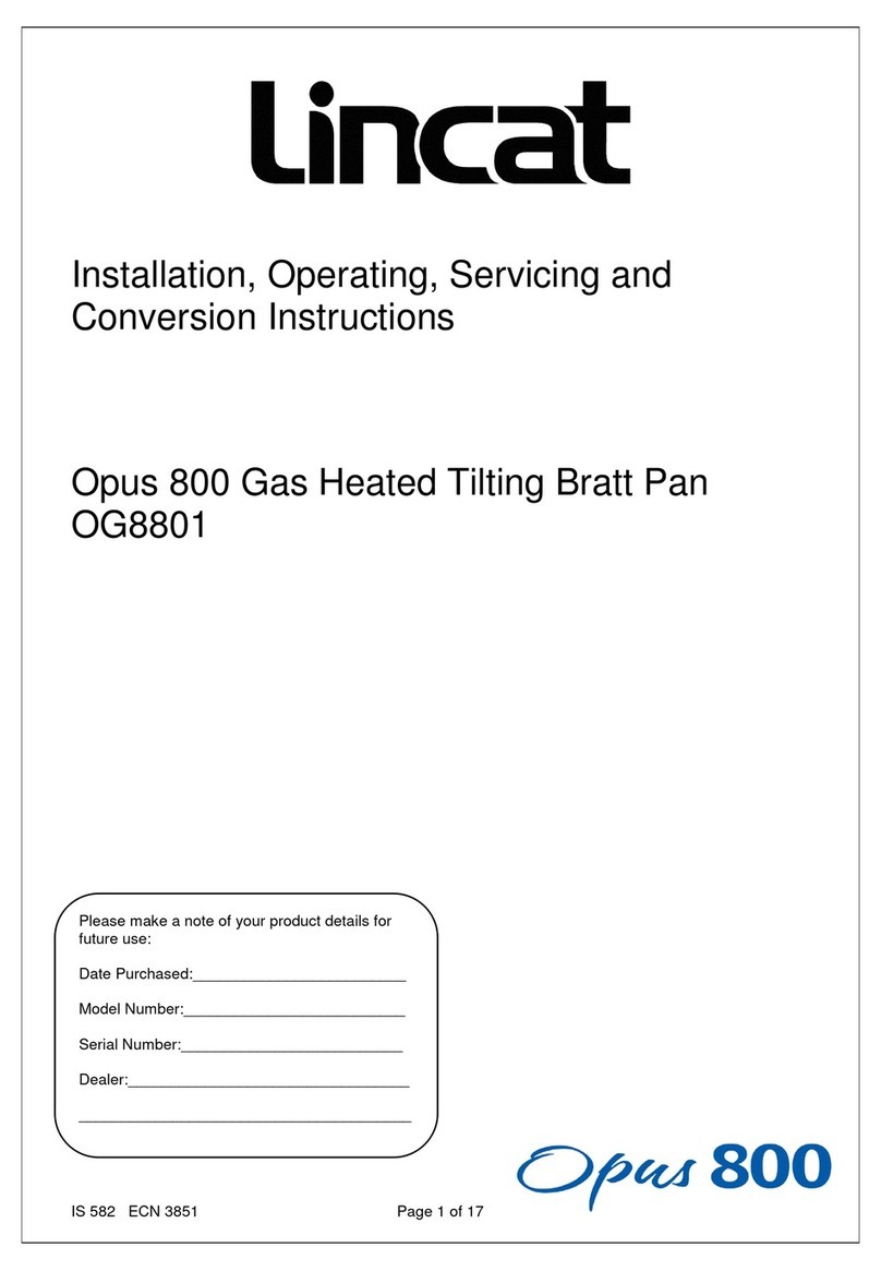Lincat OG8801 Installation, operation & service instructions