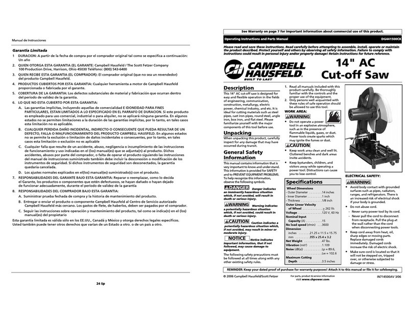 Campbell Hausfeld DG441500CK Service manual