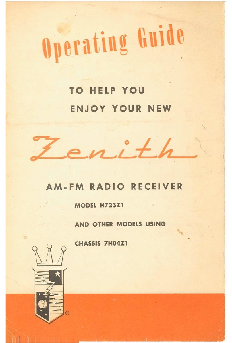 Zenith H723Z1 User manual Zenith H723Z1 User manual