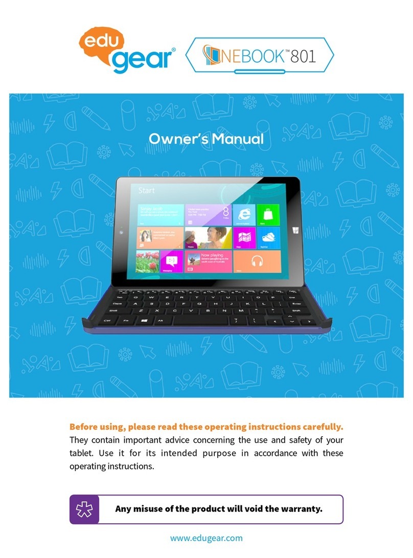 EDUGEAR ONEBOOK 801 owner's manual