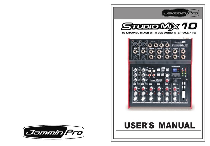 Jammin Pro studiomix 10 user manual