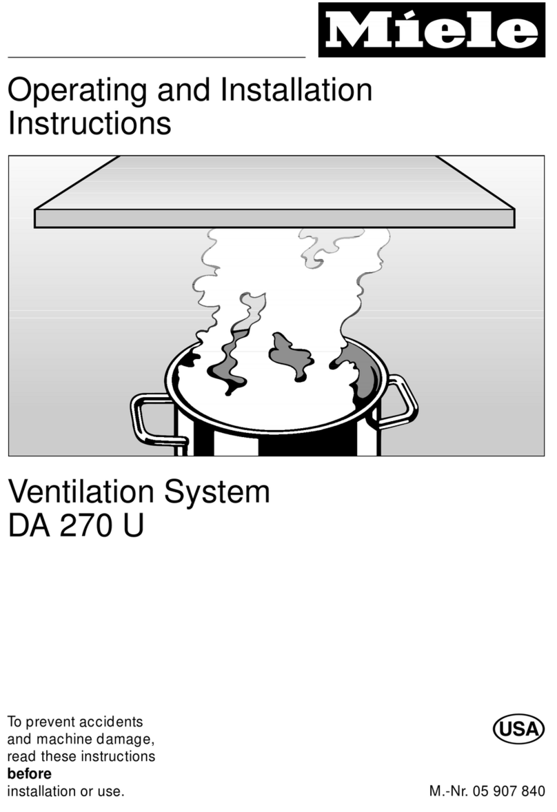 Miele DA 270 U Operating and installtion instructions