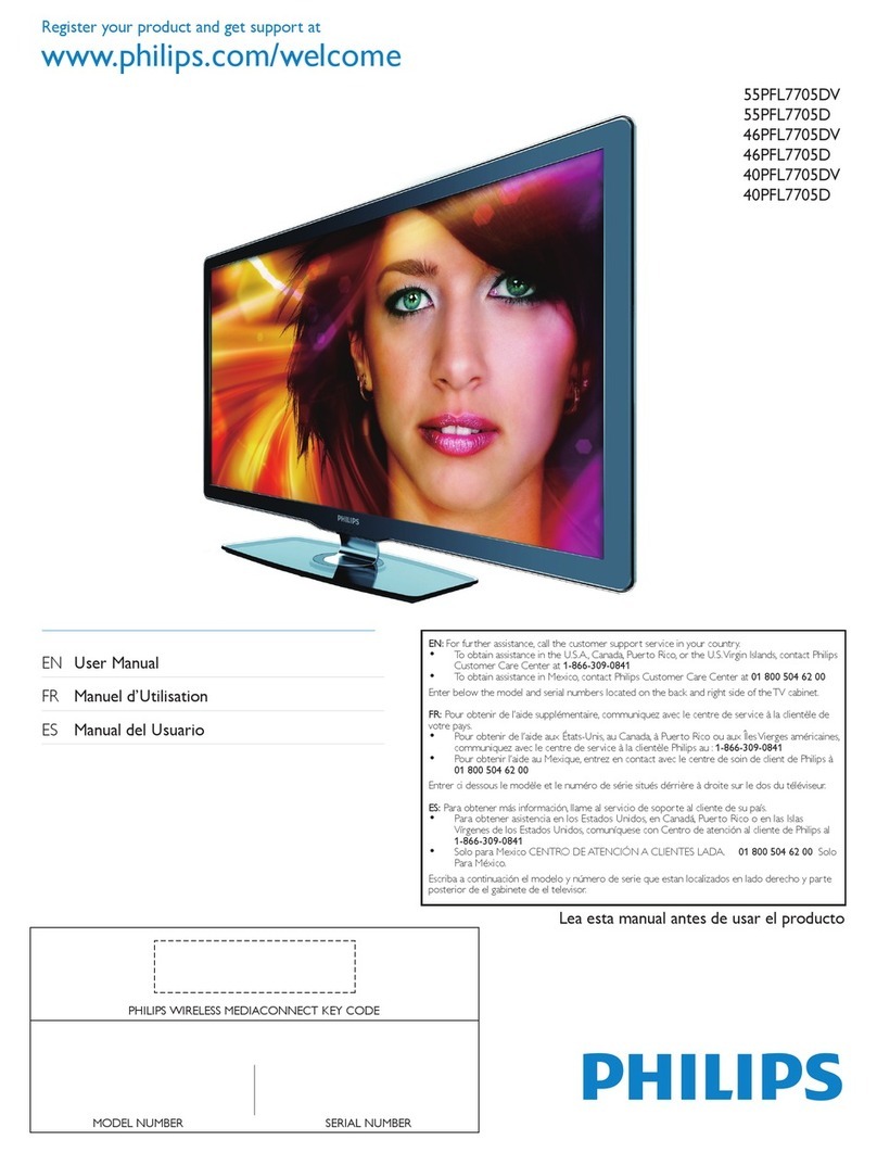 Philips 55PFL7705DV User manual
