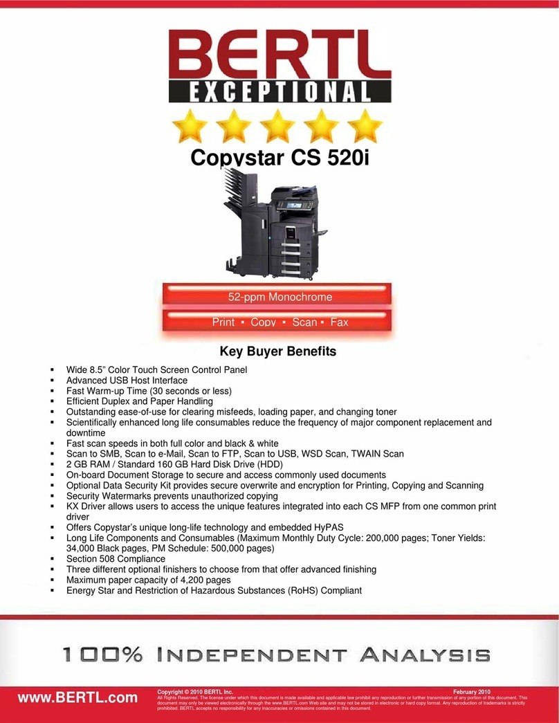 BERTL Exeptional Copystar CS 520i manual