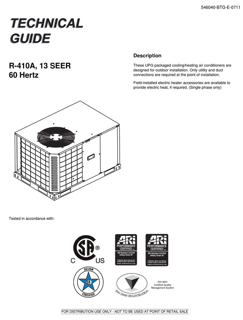Johnson Controls Unitary Products NL024 Quick start guide
