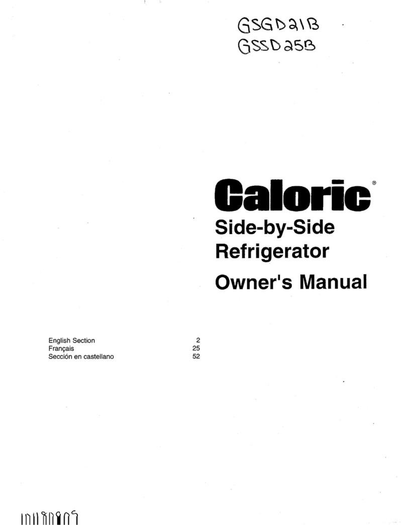 Caloric GSSD253 User manual