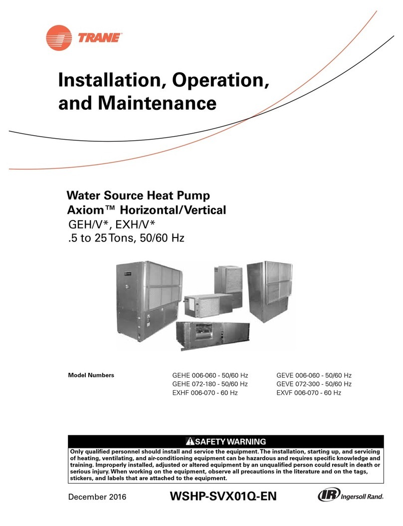 Trane GEHE 072-180 Installation, operation and maintenance
