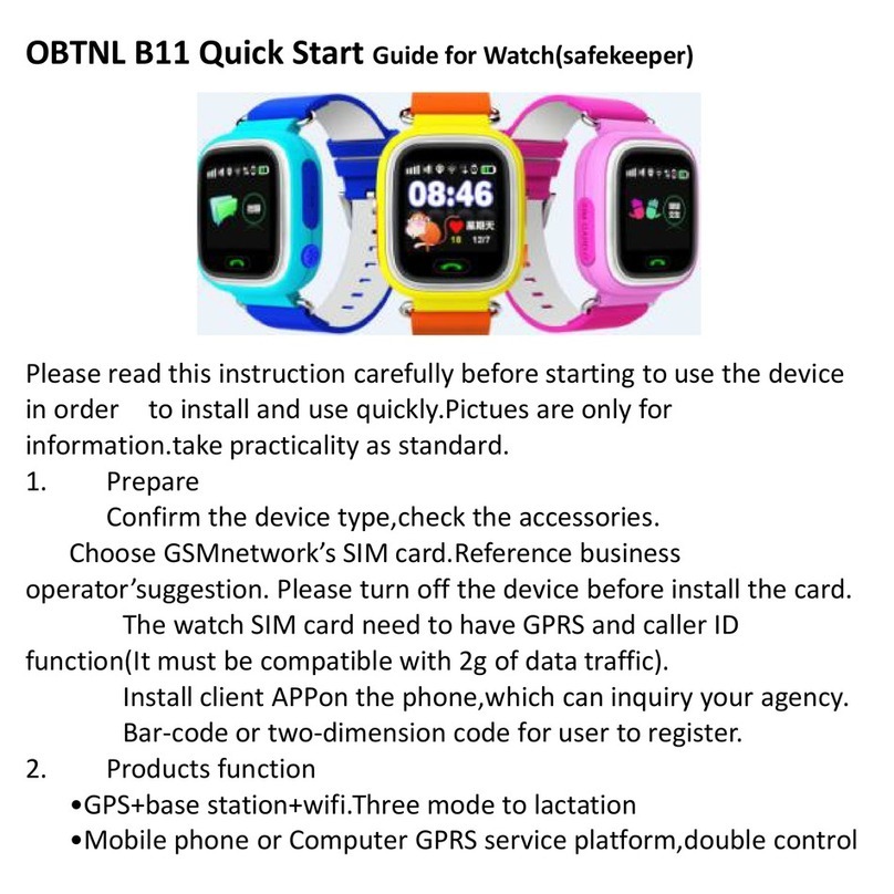 Sunsky OBTNL B11 User manual