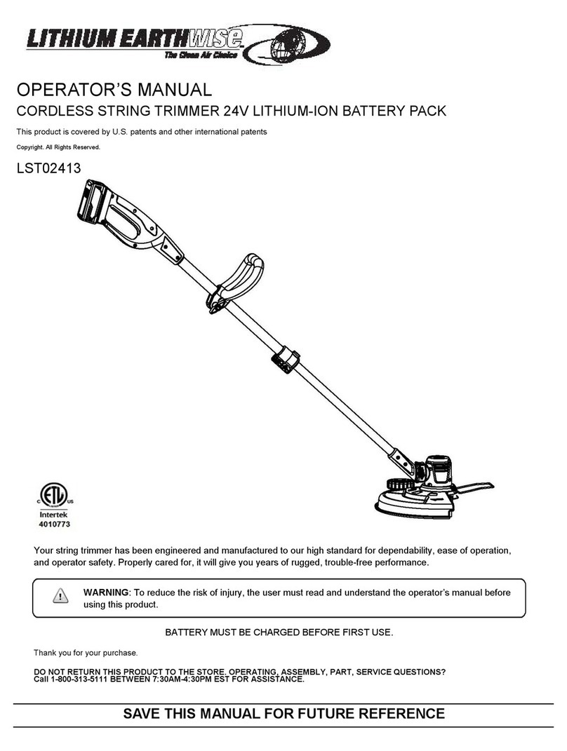 Lithium Earthwise LST02413 Operator's manual