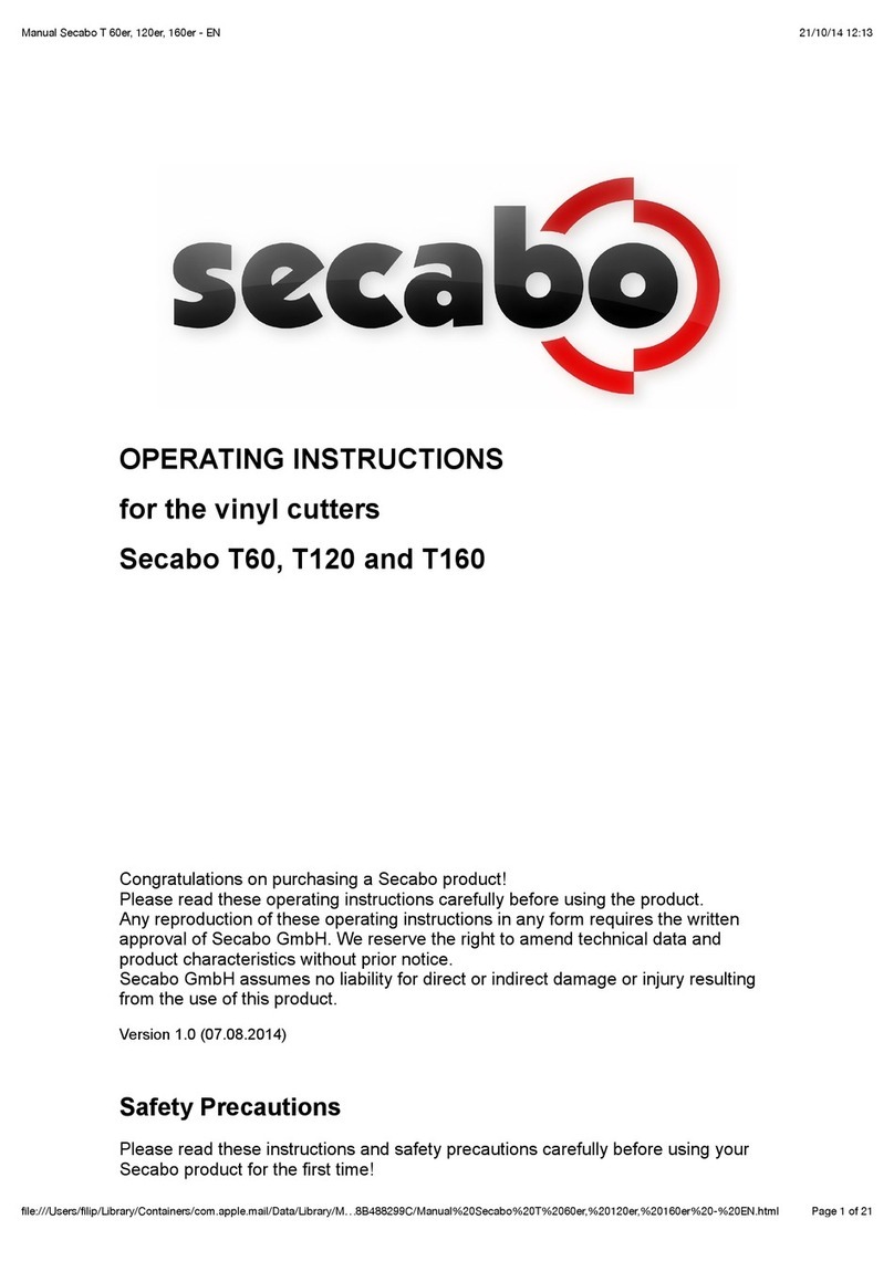 Secabo T60 operating instructions