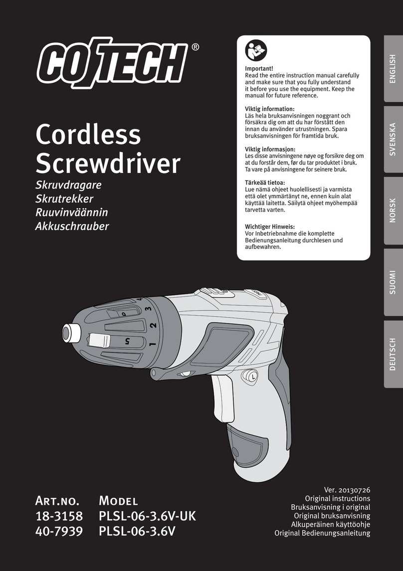CO/Tech PLSL-06-3.6V-UK Original instructions