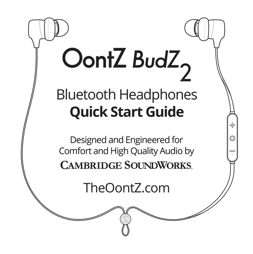 Cambridge Sound Works OONTZ BUDZ2 quick start guide