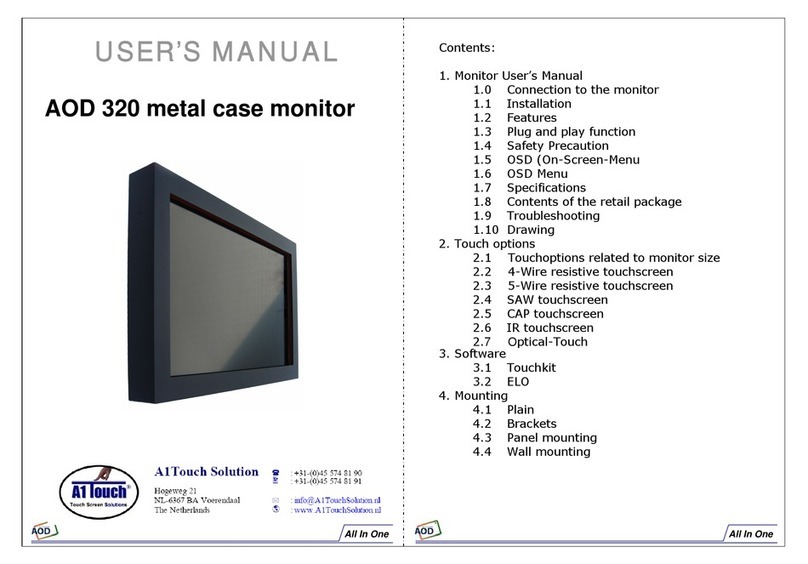 A1 Touch AOD 320 User manual