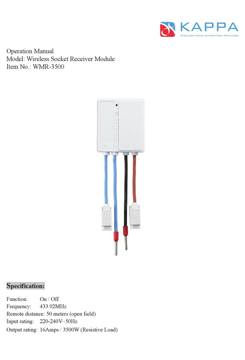Kappa WMR-3500 Operation manual
