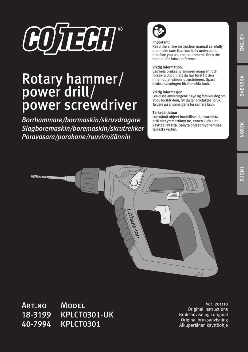 CO/Tech PLCT0301-UK Original instructions