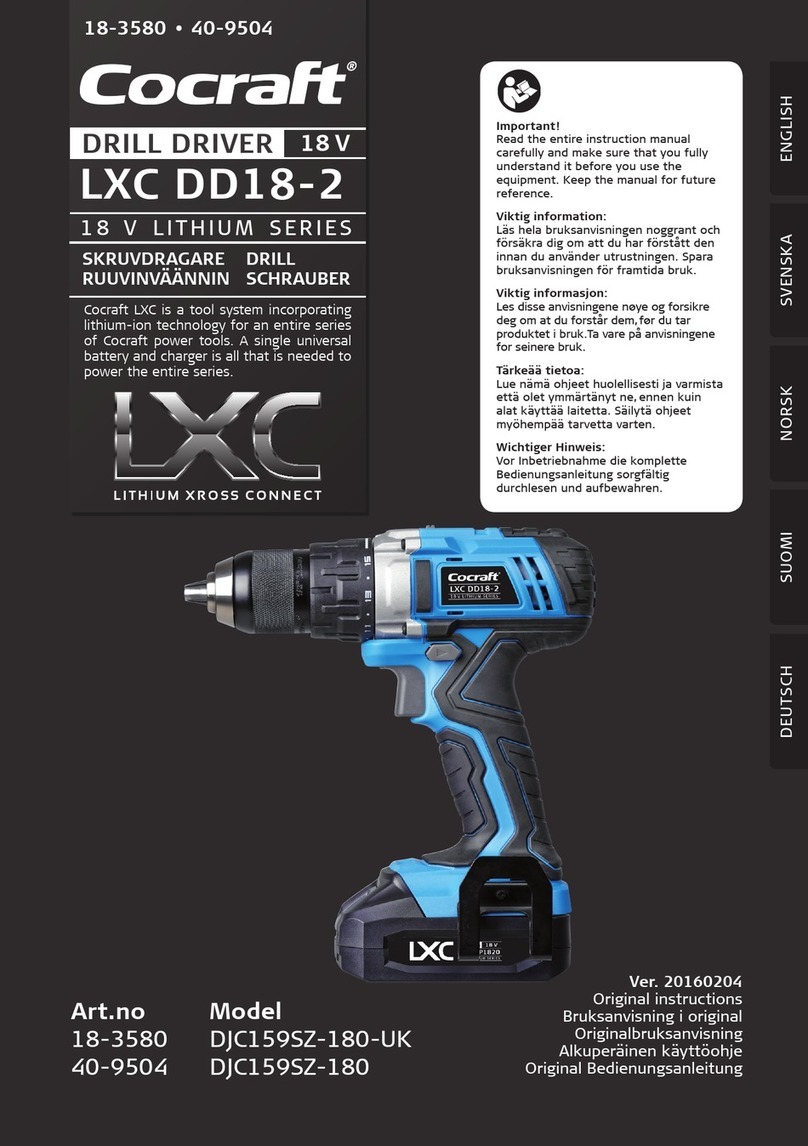 Cocraft DJC159SZ-180-UK User manual