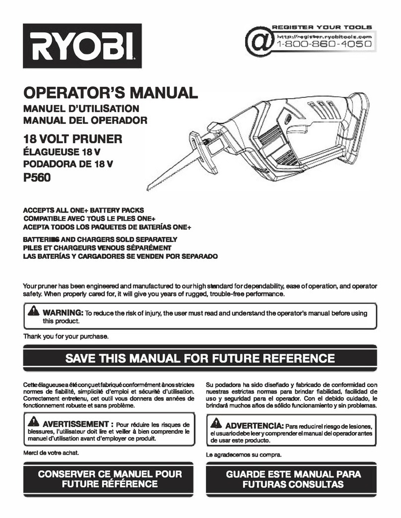 Ryobi P560 User manual