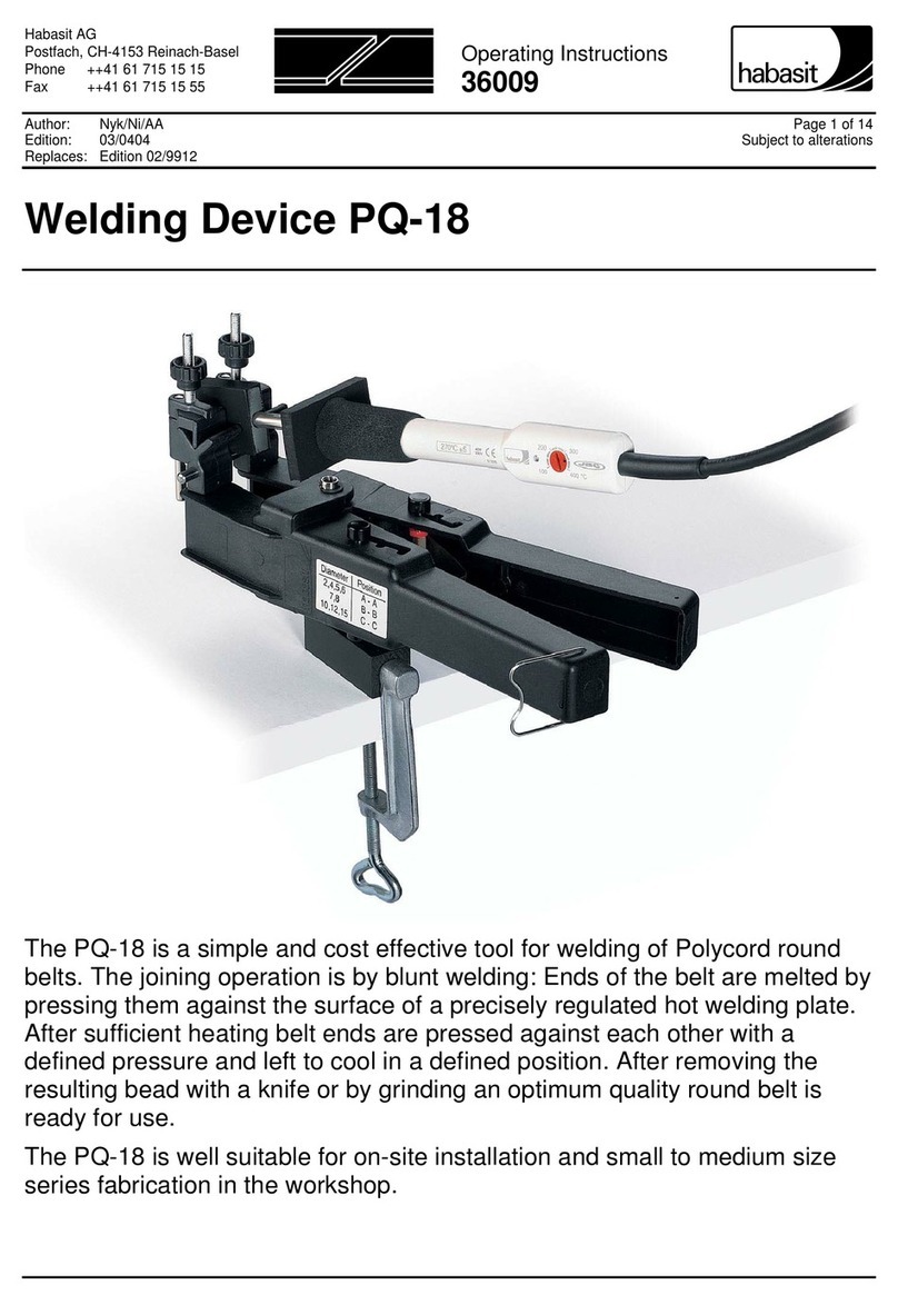 Habasit PQ-18 operating instructions
