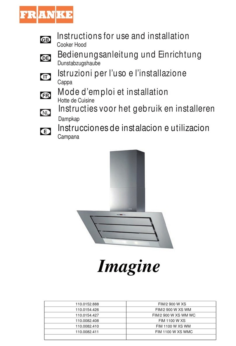 Franke Imagine FIM/2 900 W XS Instructions for use and installation