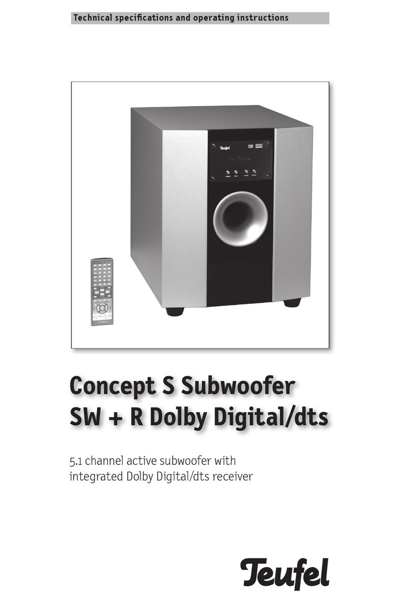 TeufelW + R Concept S SW + R channel active subwoofer with integrated dolby digital/dts receiver TeufelW + R Concept S SW + R channel active subwoofer with integrated dolby digital/dts receiver