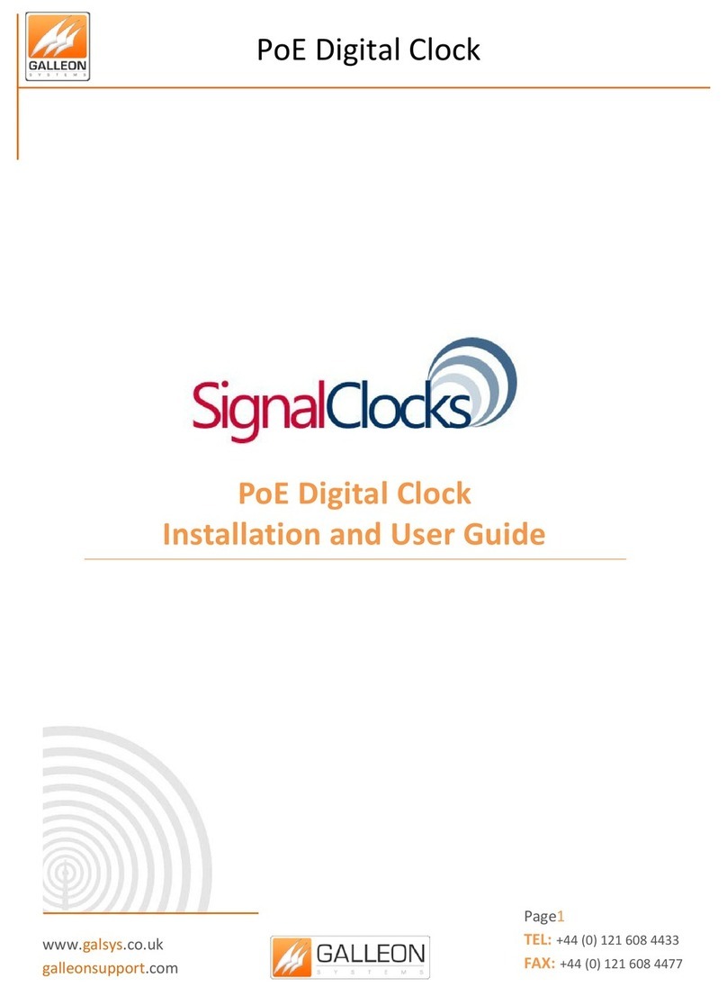 Galleon SignalClocks Installation and user guide
