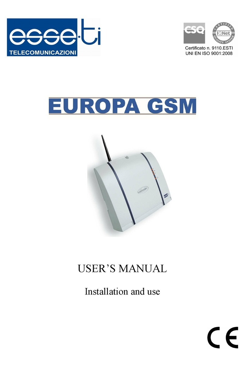 Esse-ti Europa GSM user manual