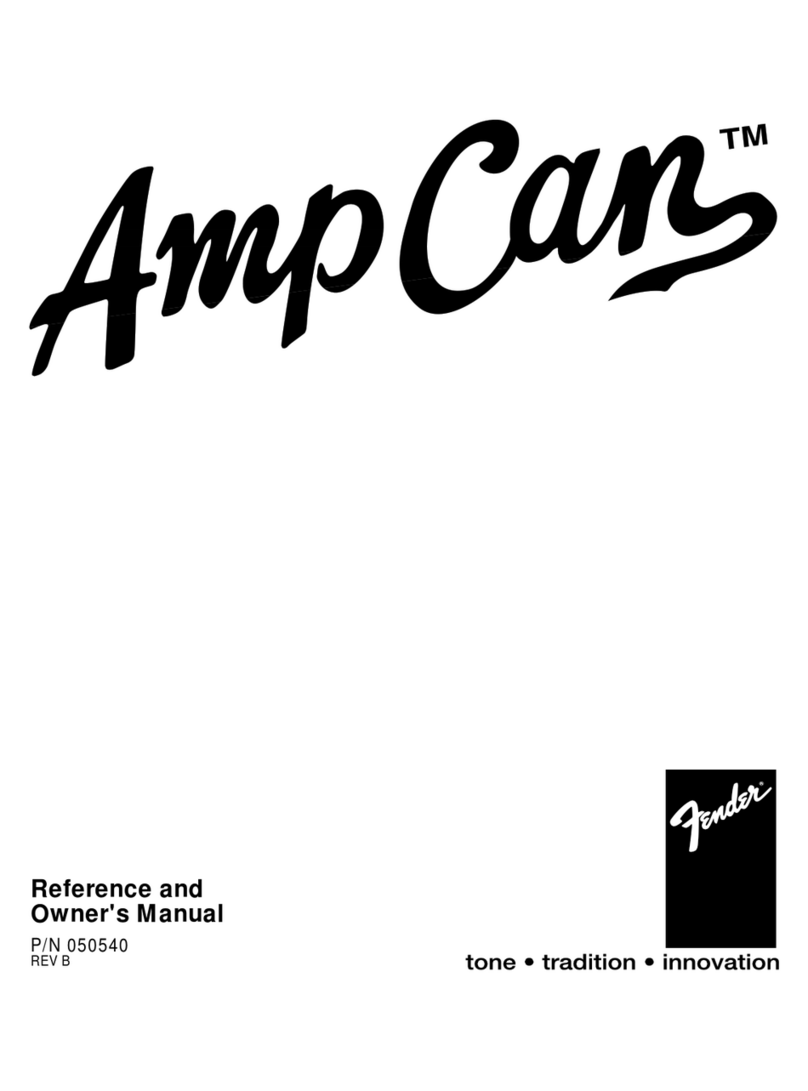 Fender AMP CAN User manual Fender AMP CAN User manual