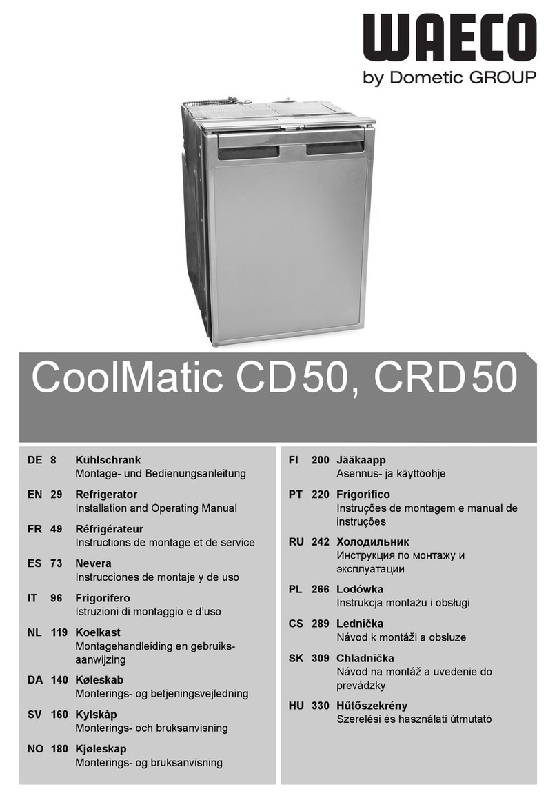 Waeco CoolMatic CD50 Installation and operating manual
